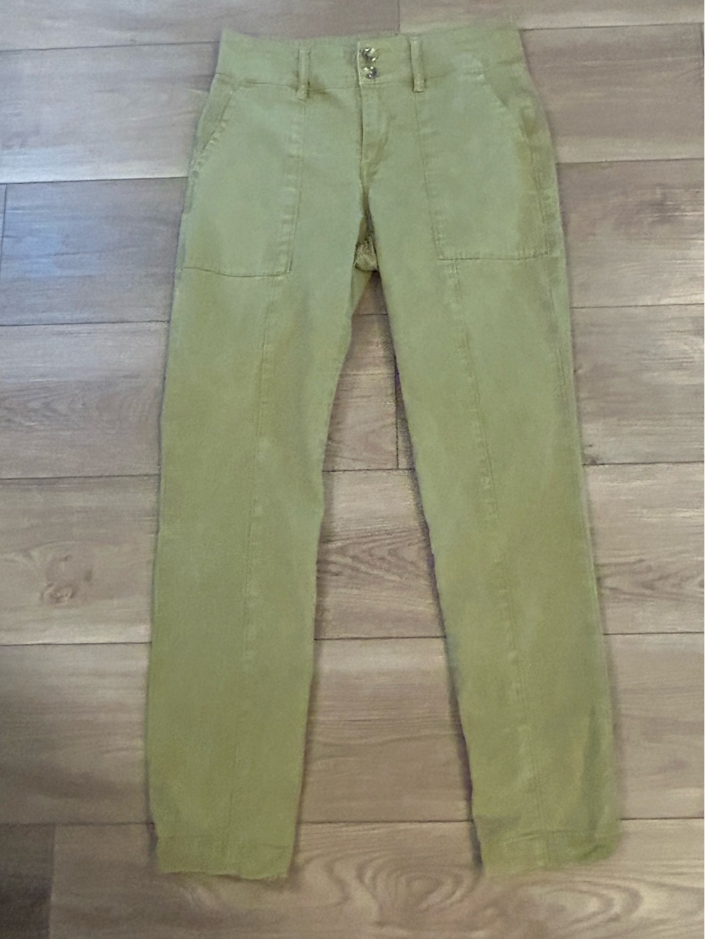Cabi Olive Green Slim Ankle Pants Women’s Size 4 Stretch Cropped Trousers
